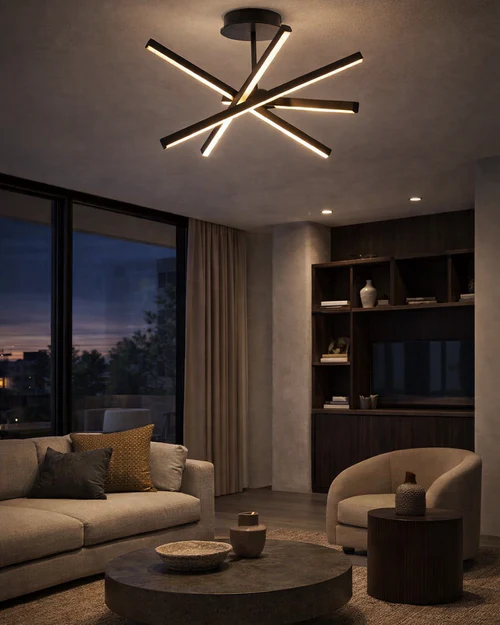 LED Decorative Ceiling Lamp Black – 30 Watt