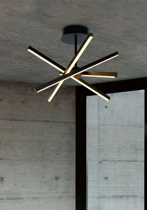LED Decorative Ceiling Lamp Black – 30 Watt