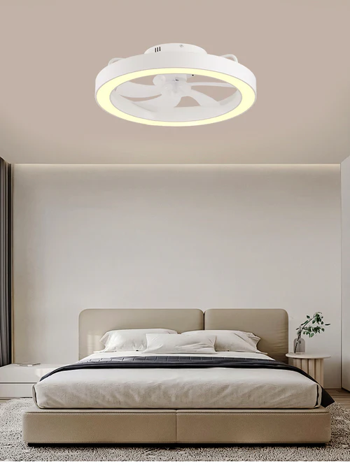 LED Decorative Ceiling Fan White Finish  – 50 Watt Light 