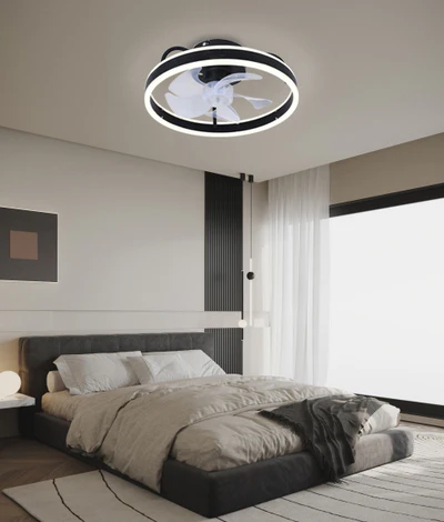 LED Modern Ceiling Fan Black Finish – 42 Watt