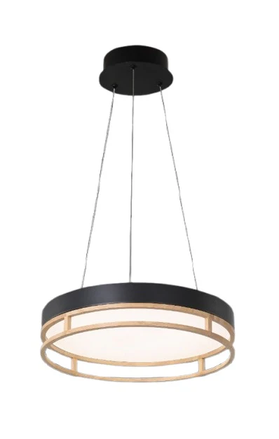 LED Pendant Lamp Black Wood Finish – 38 Watt 