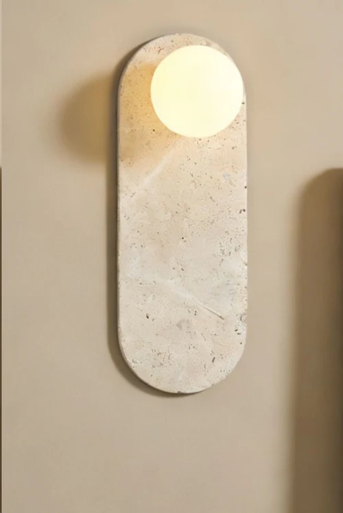 Decorative Wall Lamp Travertine Stone Finish – 1 × G9 – 10 Watt 