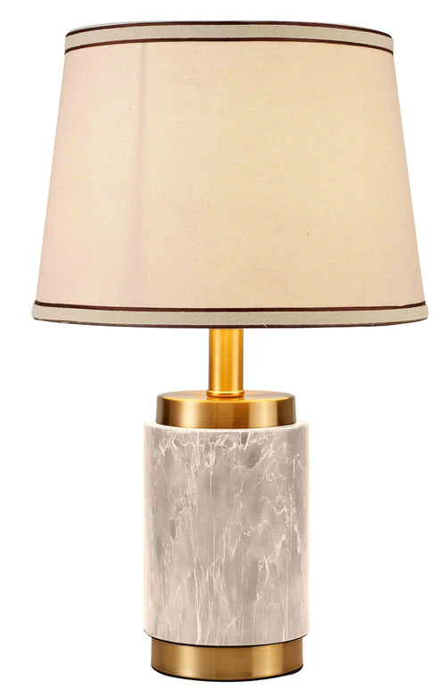 Decorative Table Lamp White Beige Metal Finish – 1 × E27 – 40 Watt 