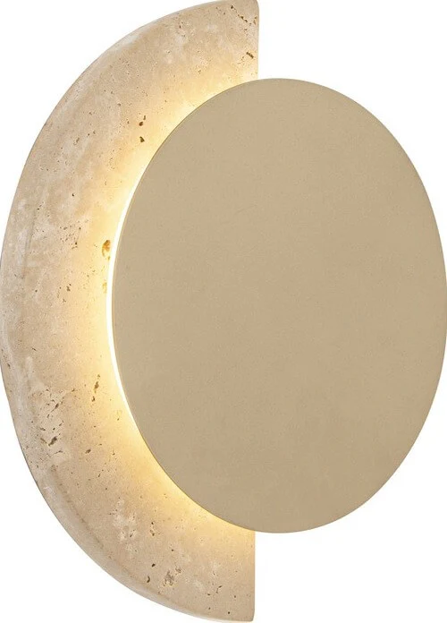 LED Decorative Wall Lamp Gold And Travertine Finish – 8 Watt 