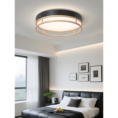 LED Ceiling Lamp Black Wood Finish – 30 Watt 