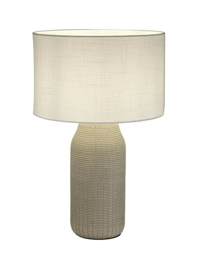 Decorative Table Lamp White Gray Ceramic Finish – 1 × E27 – 40 Watt 