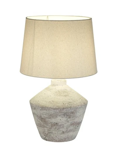 Decorative Table Lamp White Gray Ceramic Finish – 1 × E27 – 40 Watt
