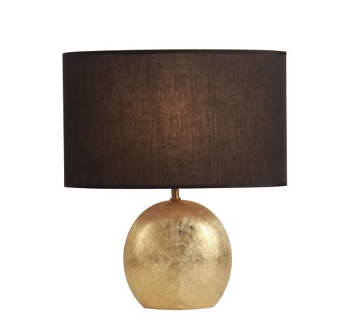 Decorative Table Lamp Gold Black Ceramic Finish – 1 × E27 – 60 Watt
