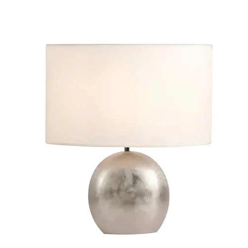 Decorative Table Lamp Gold White And Silver Ceramic Finish – 1 × E27 – 60 Watt