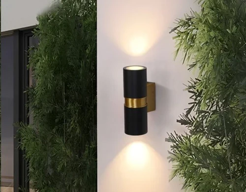Decorative Outdoor Wall Lamp Up And Down Light Black Finish – 2 × GU10