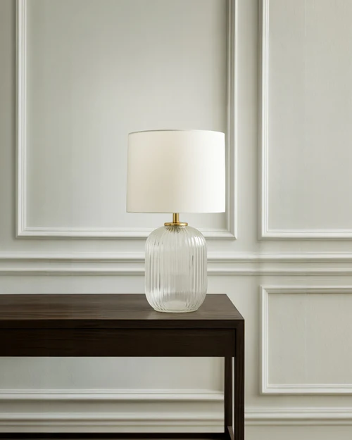 Decorative Table Lamp White Finish – 1 × E27 – 60 Watt 