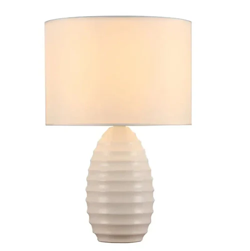 Decorative Table Lamp White Ceramic Finish – 1 × E27 – 60 Watt 
