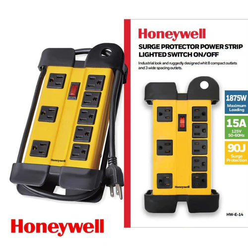 Honeywell Surge Protector Power Strip -  8-Outlet 