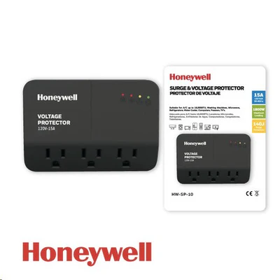 Surge Protector Black Finish 3 Outlets – 140 Joules