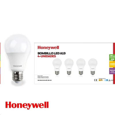 LED Bulb A19 E27 Pack of 4 – 9 Watt – 3000 Kelvin