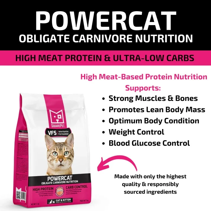 VFS POWERCAT Herring & Salmon Dry Food for Cats 4.4 lb