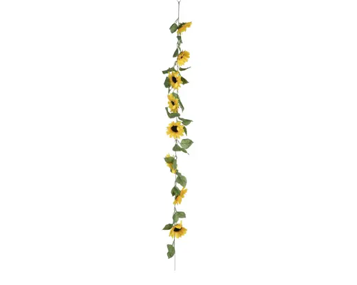 Artificial Sunflower Garland Polyester – Yellow