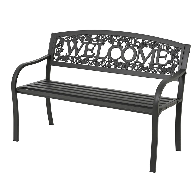 Outdoor Welcome Bench – Steel