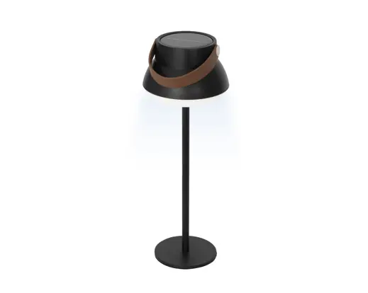Solar Table Light Plastic Steady Light – Black