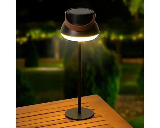Solar Table Light Plastic Steady Light – Black