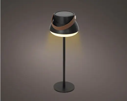 Solar Table Light Plastic Steady Light – Black