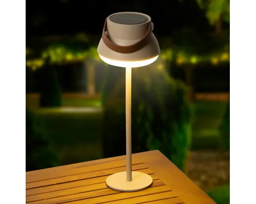 Solar Table Light Plastic Steady Light – Sand