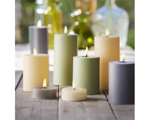 Light Emitting Diode Wick Candle Plastic Flame Effect - Battery Operated