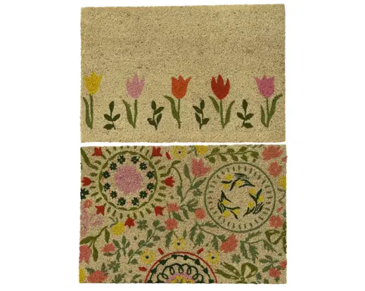 Coir Doormat Rectangle – Assorted Designs – Indoor Use
