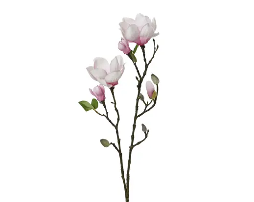 Artificial Magnolia Flower on Stem Polyester – Pink