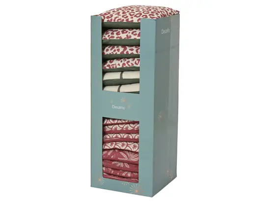 Square Cushion Polyester and Cotton Printed Leaf Pattern – Assorted Designs – Outdoor Use