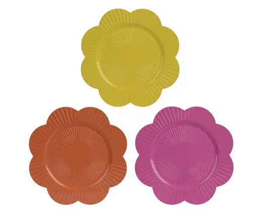 Flower Shape Plate – Assorted Colours