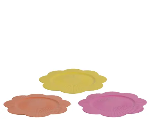 Flower Shape Plate – Assorted Colours