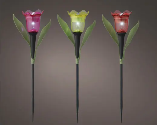 Solar Stake Light Assorted Colours Cool White