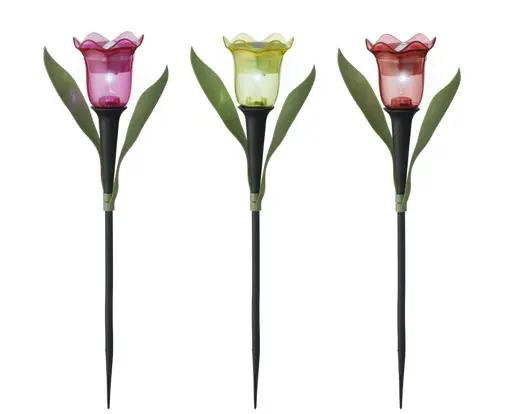 Solar Stake Light Assorted Colours Cool White