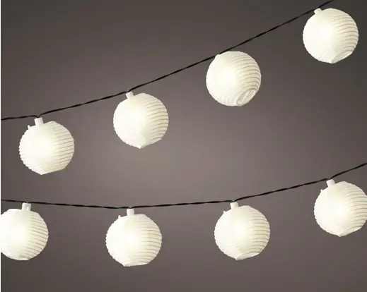 Solar String Lights Nylon – White And Warm White