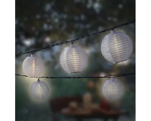 Solar String Lights Nylon – White And Warm White