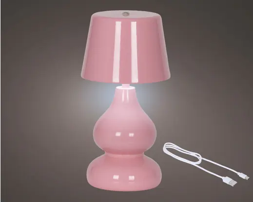 LED Rechargeable Table Lamp Indoor – Pink And Warm White
