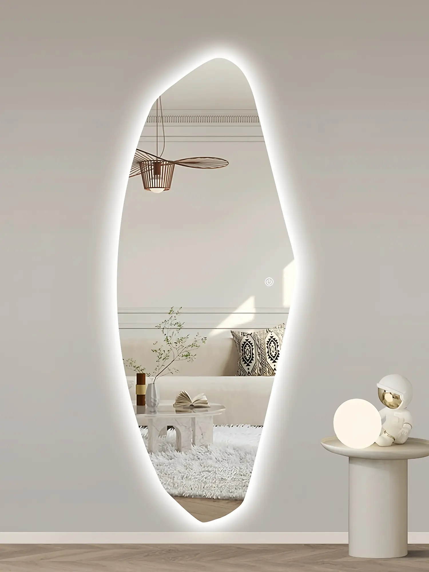 Mirror with LED Lighting Touch Control
