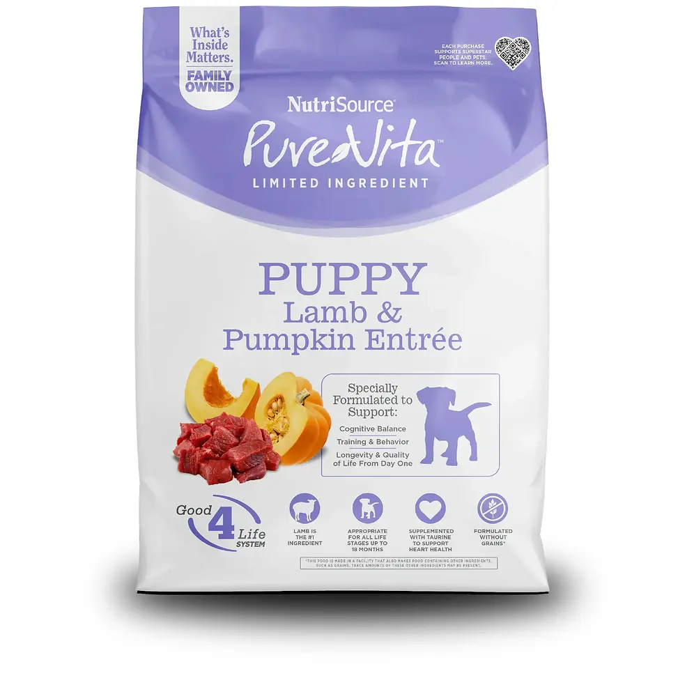 Limited Ingredient Puppy Lamb & Pumpkin Entrée Grain-Free Dry Dog Food 12 lb
