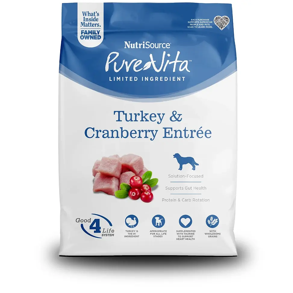 Limited Ingredient Turkey & Cranberry Entrée Grain-Free Dry Dog Food 4 lb