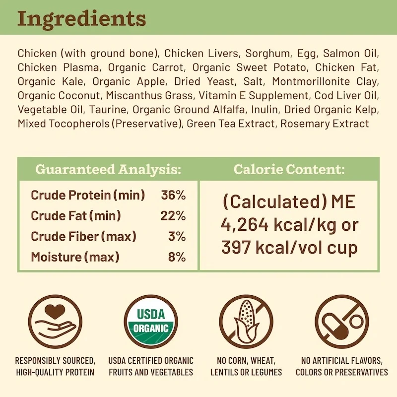 Kibble in the Raw Chicken Recipe Dry Cat Food 1.5 lb