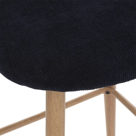 Céleste Bar Chair Ink Blue with Oak-Effect Legs