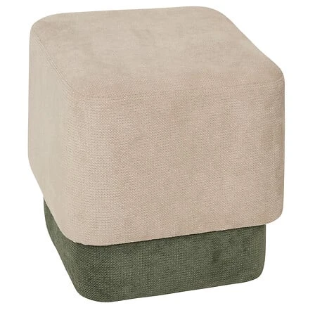 Pouf Doki Grey and Green - 2-in-1