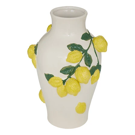 Vase Fruity Lemon Ceramic - Height 32.6 Centimeter