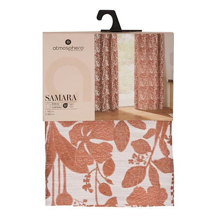 Curtain Samara Terracotta - 140 × 260 Centimeter