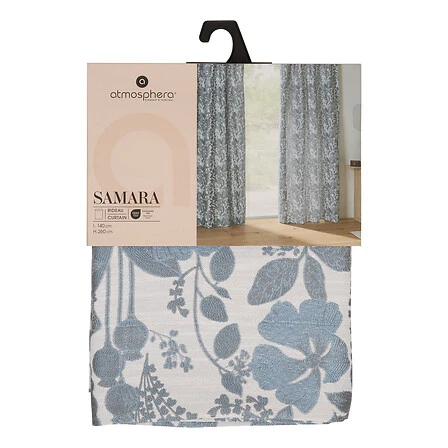 Curtain Samara Storm Blue -  140 × 260 Centimeter