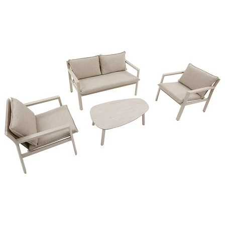 Flovia Clay Aluminium - 4-Seater Lounge Set