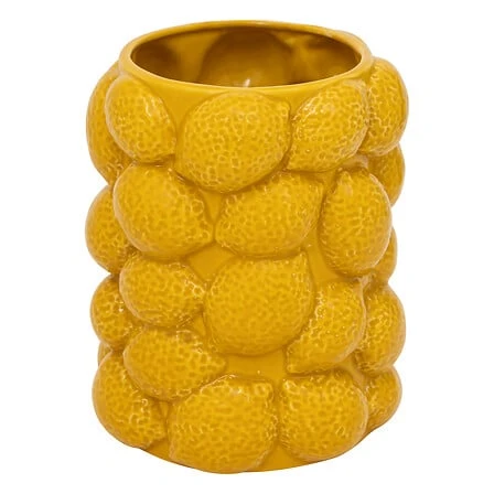 Yucatan Lemons Vase Yellow Ceramic - Height 18 Centimeter