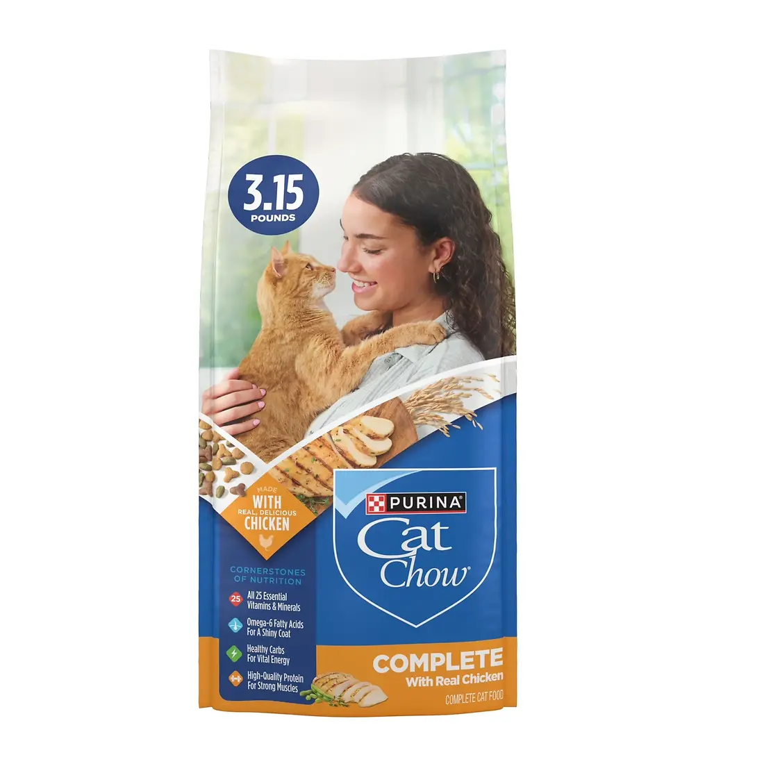 Cat Chow Complete High Protein with Real Chicken Dry Cat Food 3.15 lb