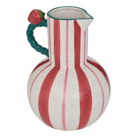 Vase Strawberry Striped Ceramic - Height 25 Centimeter